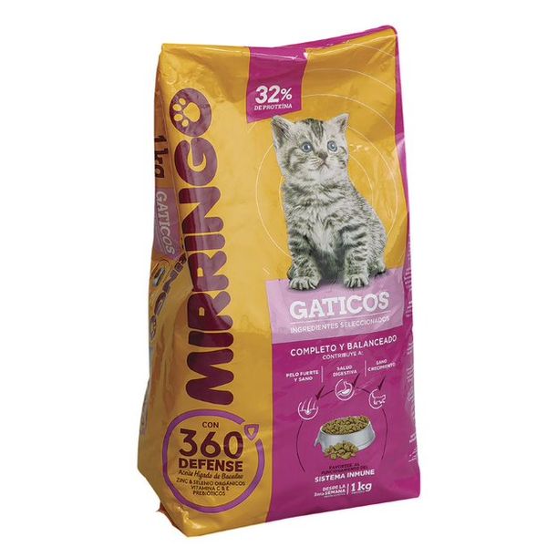 Alimento Gatos Cachorros Mirringo x 1 KG