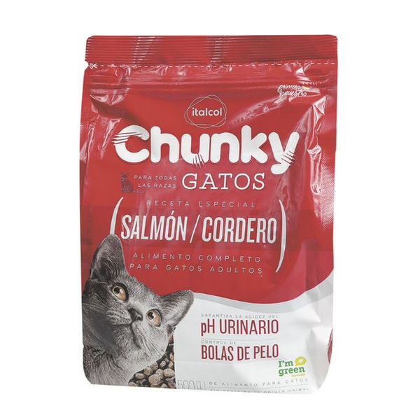Alimento Para Gatos Chunky Salmón y Cordero x 500 G