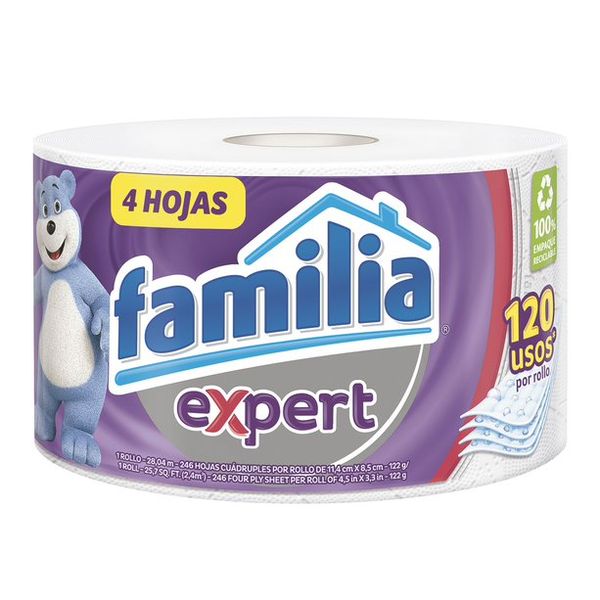 Papel Higiénico Familia Expert 4 Hojas x 1 Rollo