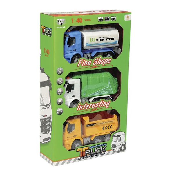 Set3Pzs Camion De Construcion Color Surt