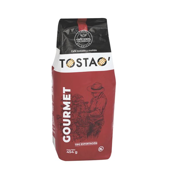 Café Tostao' Molido Gourmet Bolsa x 454 G