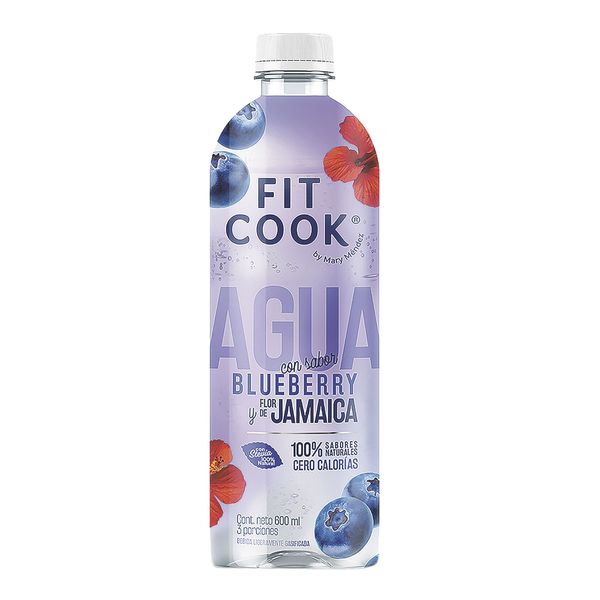 Agua Fitcook Blueberry Y Flor de Jamaica x 600 Ml
