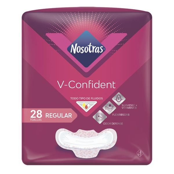 Toalla Nosotras V-Confident Regular 28 U