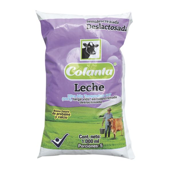 Leche Colanta Deslactosada Bolsa x 1000 Ml