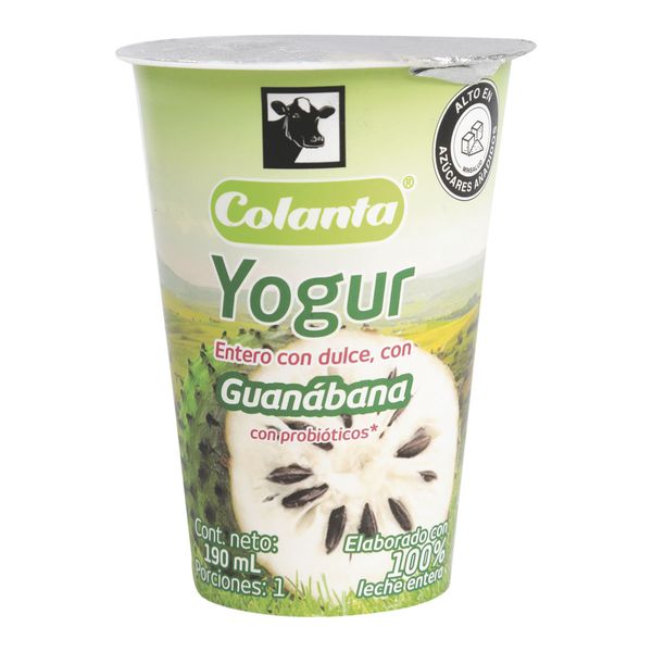 Yogur Entero Guanábana Vaso Colanta x 190 Ml