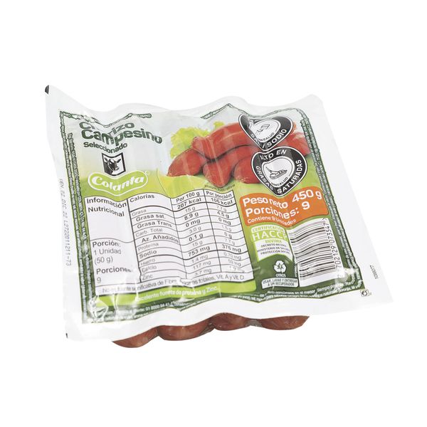 Chorizo Colanta Campesino x 450 Gr