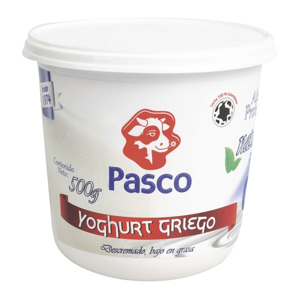 Yoghurt Griego Natural Pasco x 500 Grs