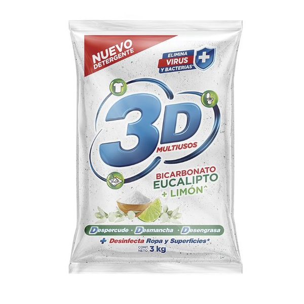 Detergente Polvo 3D Multiusos 3Kg