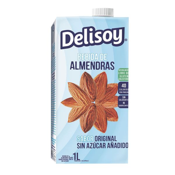 Bebida Delisoy De Almendras Sin Azúcar x 1000 Ml