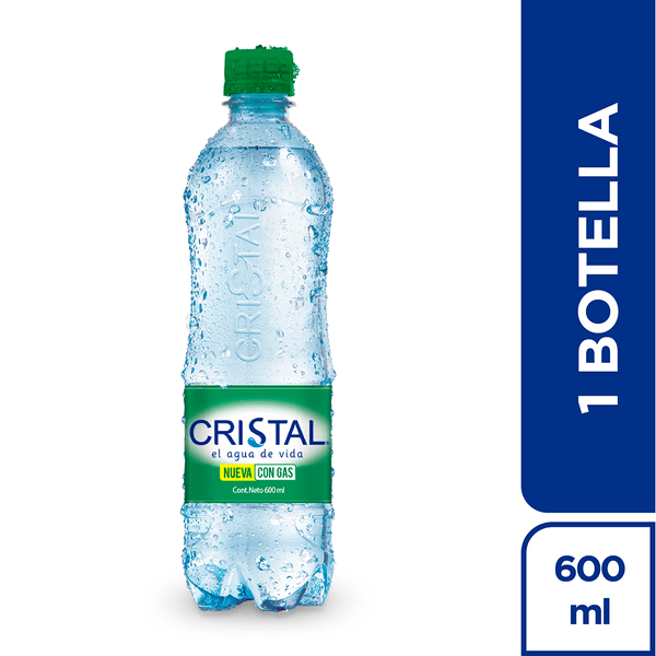 Agua Cristal con Gas Pet x 600 Ml