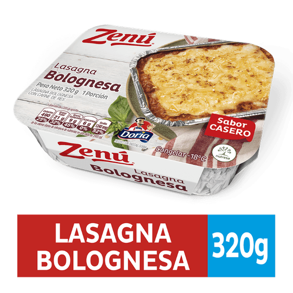 Lasagna Carne Boloñesa Zenú x 320Gr