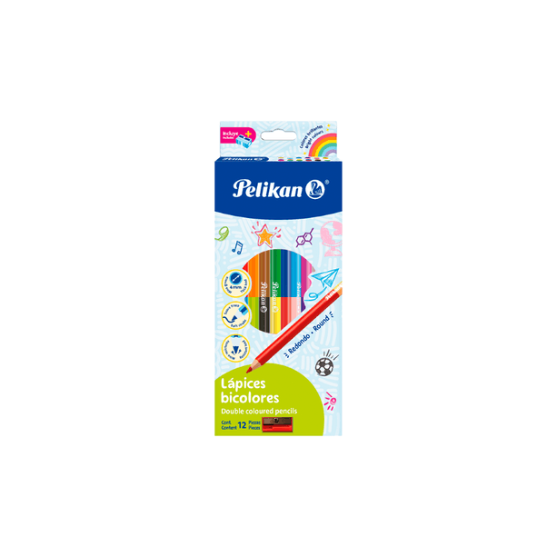 Colores-Bicolor-Pelikan-Caja-x-12-Piezas-