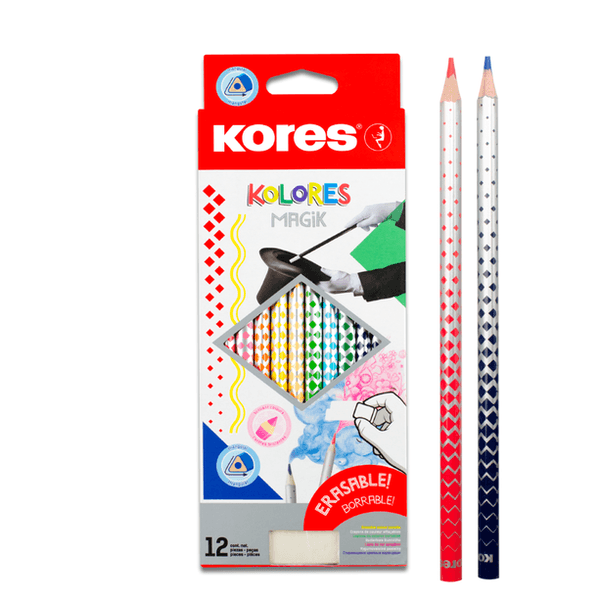 Colores Magic Kores Borrable x 12 Piezas