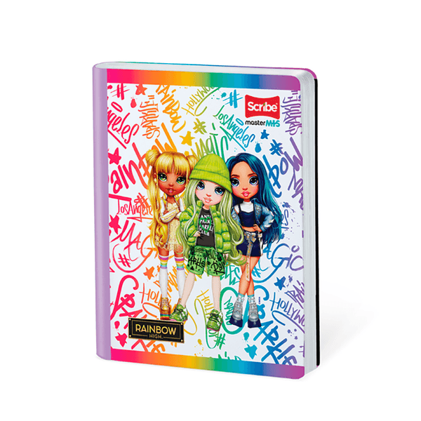 Cuaderno Cosido Doble Linea Rainbow M x 100 Hojas