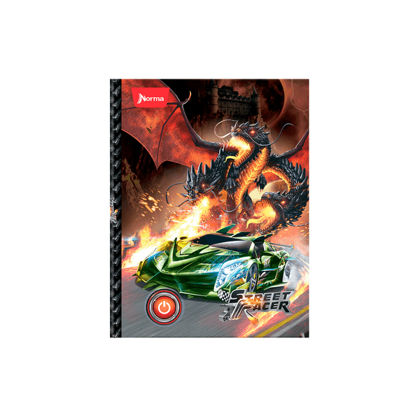 Cuaderno Cosido Street Racer Cuadriculado x 80 Hojas