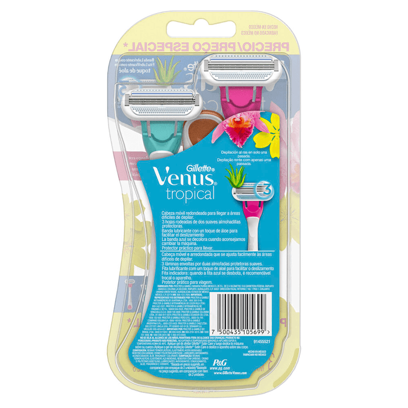 Maquinas-Para-Depilar-Gillette-Venus-Tropical-x-3-Unidades