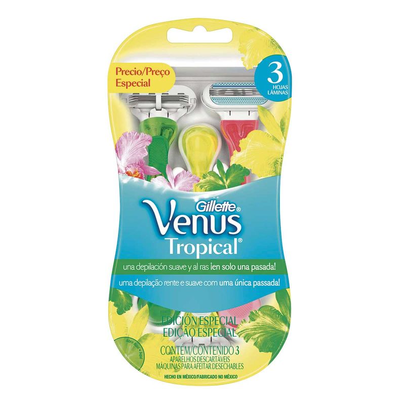 Maquinas-Para-Depilar-Gillette-Venus-Tropical-x-3-Unidades
