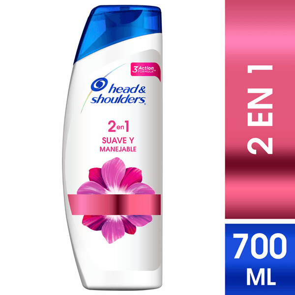Shampoo Head & Shoulders Suave y Manejable 2 en 1 x 700 ml