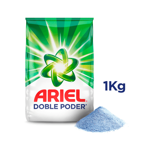 Detergente En Polvo Ropa Blanca Y De Color Ariel Doble Poder x 1 Kg