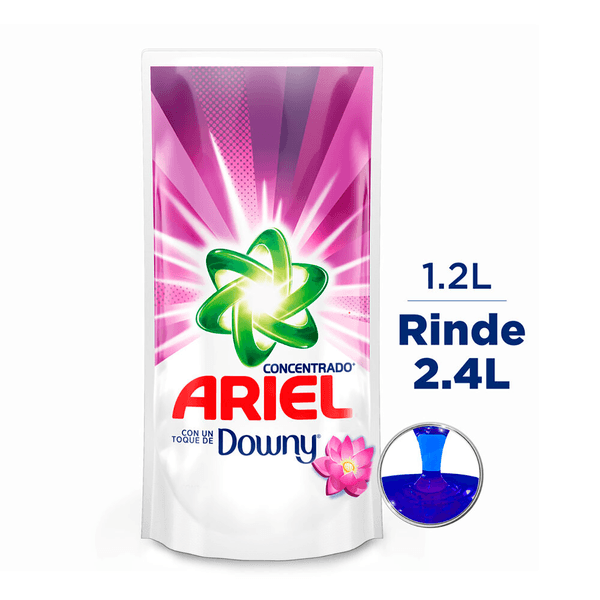 Detergente Concentrado Líquido Ariel con un Toque de Downy x 1,2L