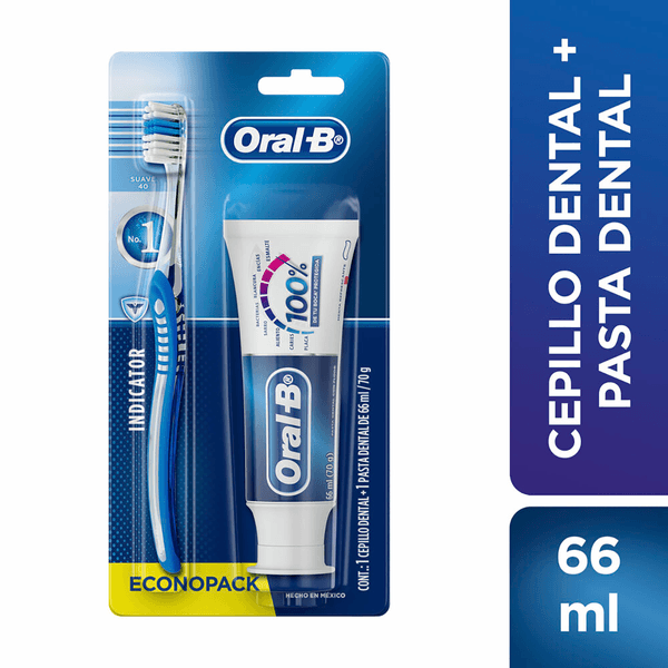Cepillo Dental Oral-B x 1 Unidad + Crema Dental Oral-B 100% x 66 Ml