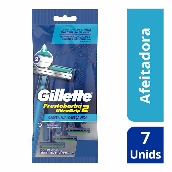 Máquinas Para Afeitar Gillette Prestobarba2 UltraGrip x 7 Unidades