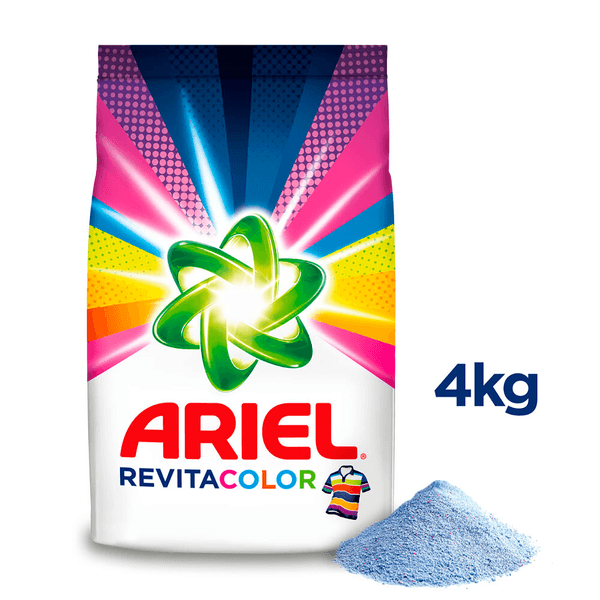 Detergente En Polvo Ariel Revitacolor x 4 kg