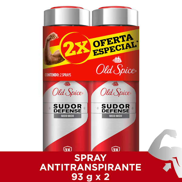 Spray Antitranspirante Old Spice Seco Seco x 2 Unidades x 93 g c/u