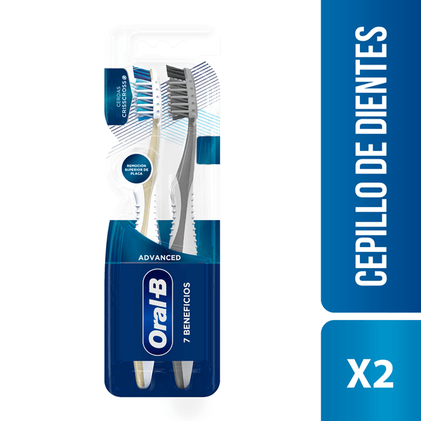 Cepillo Dental Oral-B Advanced 7 Beneficios Suave x 2 Unidades
