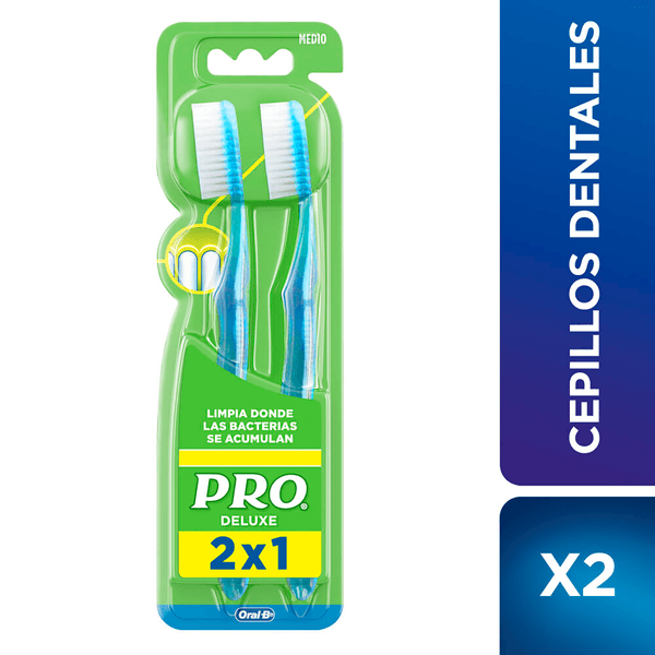 Cepillo Dental PRO Deluxe x 2 Unidades