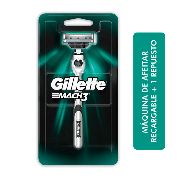 Máquina Para Afeitar Recargable Gillette Mach3 + 1 Repuesto