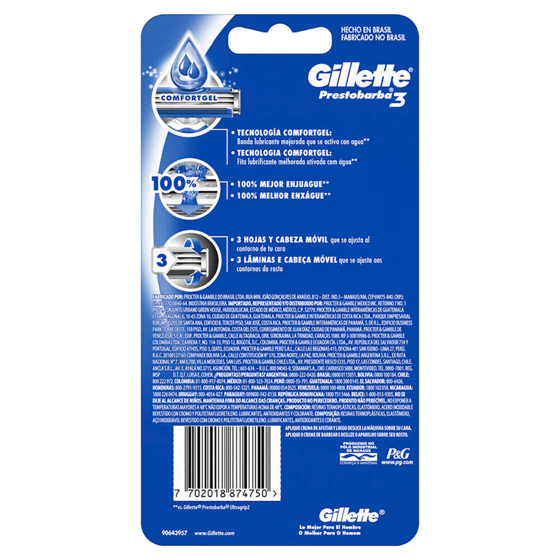 Maquinas-Para-Afeitar-Gillette-Prestobarba-3-Comfortgel-x-4-Unidades