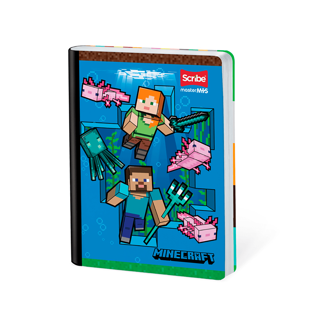 Cuaderno Cosido Doble Linea Minecraft. M x 50 Hojas Mercados Colsubsidio