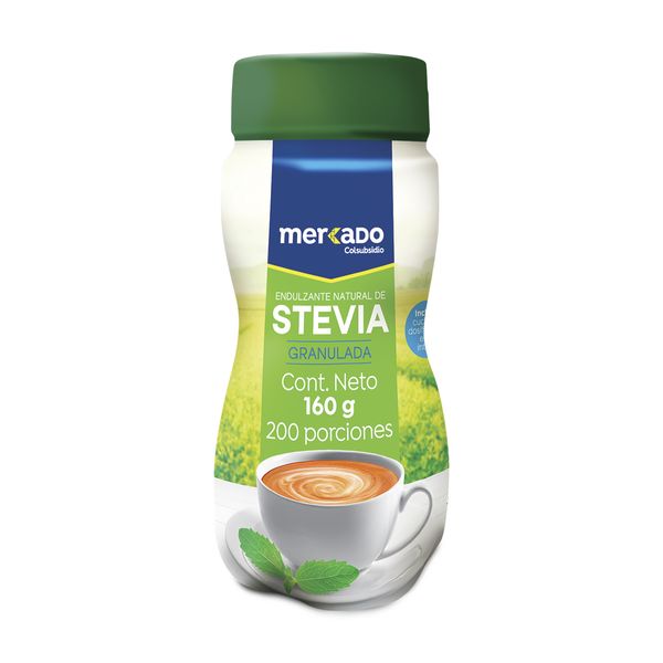 Endulzante Stevia Mercado Frasco x 160 Gr