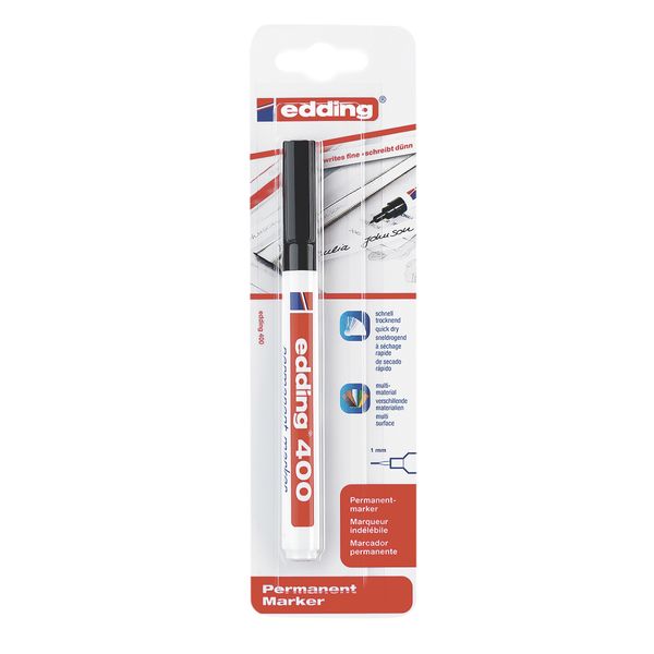 Marcador Permanente Negro Edding x 1 Unidad