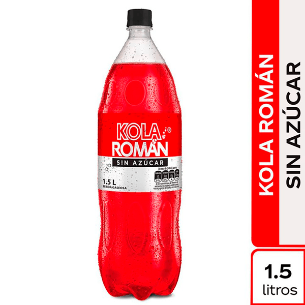 Gaseosa Kola Roman Sin Azúcar x 1.5 L