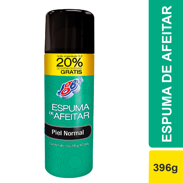 Espuma de Afeitar JGB x 396 G + 20% de Extracontenido Gratis