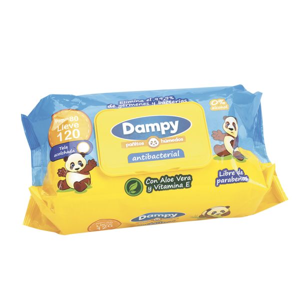 Pañitos Dampy Con Tapa Acolchado x 120 Unidades