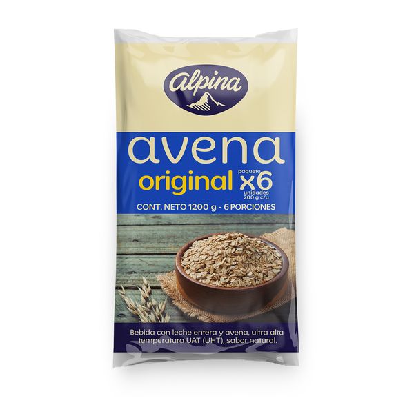 Avena Original Alpina Bolsa x 6 Unidades x 200 G c/u