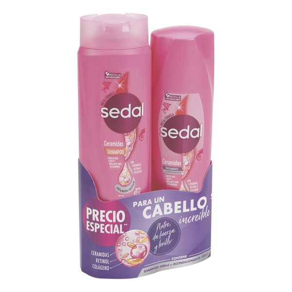 Shampoo x 400 Ml + Acondicionador Sedal Ceramidas x 340 Ml