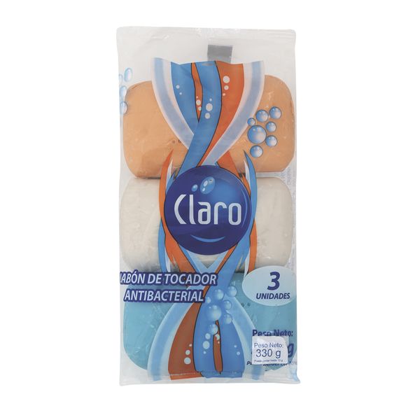 Jabón Tocador Claro Surtido x 3 Unidades x 110 Gr c/u