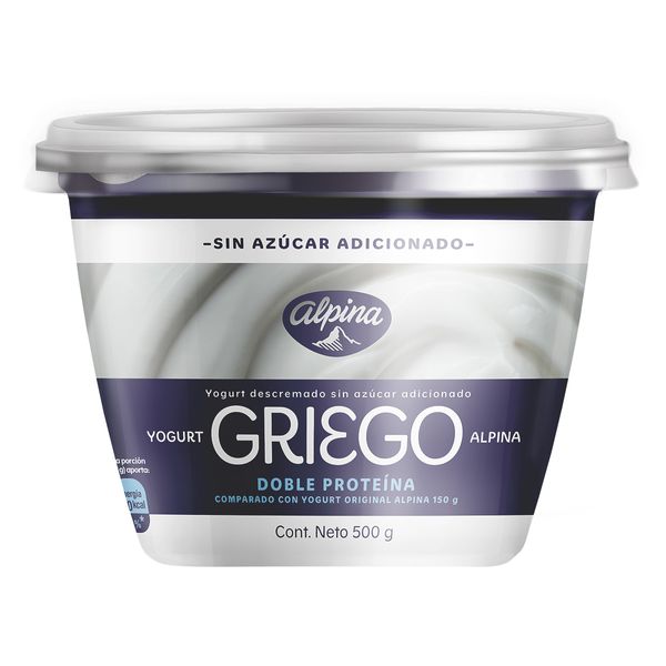 Yogurt Griego Sabor Natural Sin Azúcar Adicionado x 500 Gr