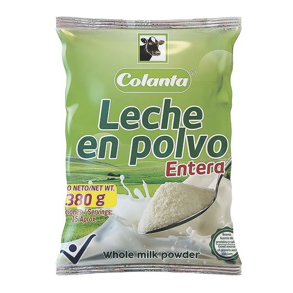 Leche polvo entera Colanta x 380 Gr