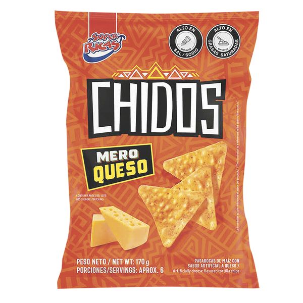 Pasabocas Super Ricas Chidos Mero Queso x 170 Gr
