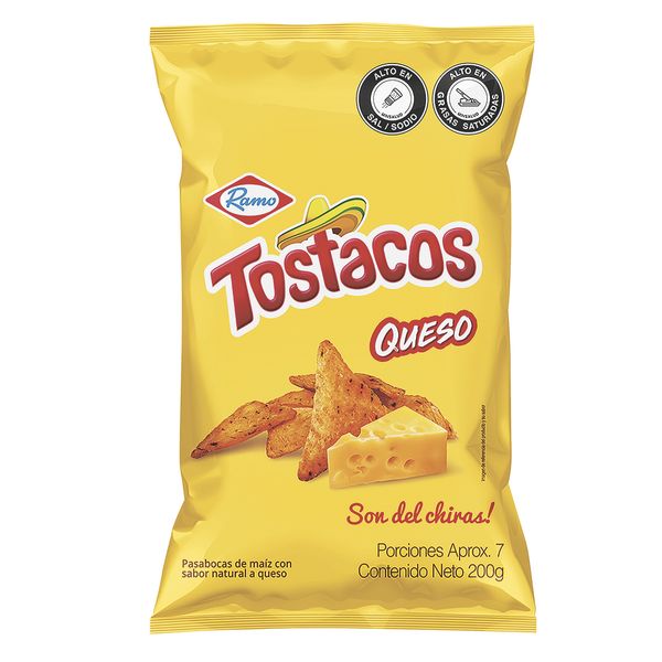 Pasabocas Tostacos Queso Familiar x 200 Gr