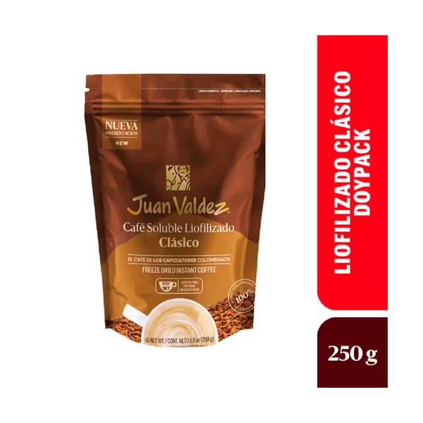 Café Juan Valdez Liofilizado Clásico Doypack x 250 Gr