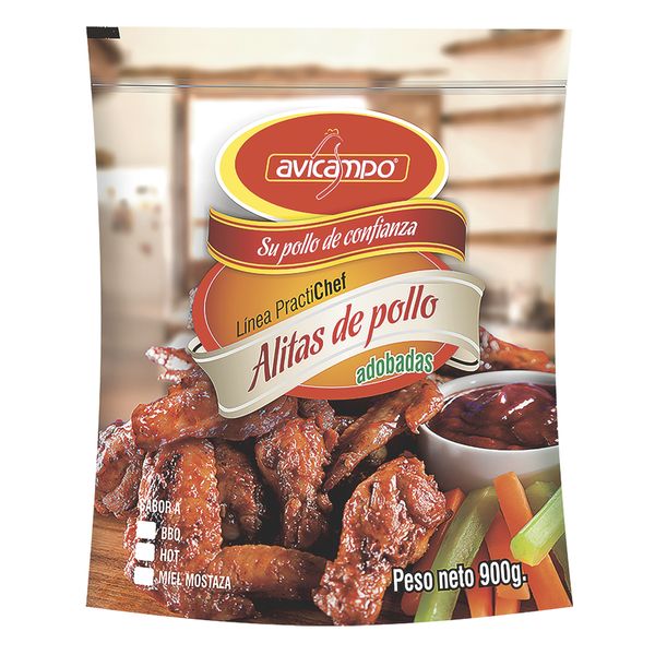 Alitas De Pollo Adobadas Miel Mostaza x 900 G