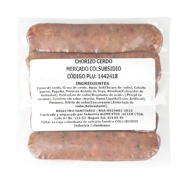 Cerdo Chorizo Mercado 250 G