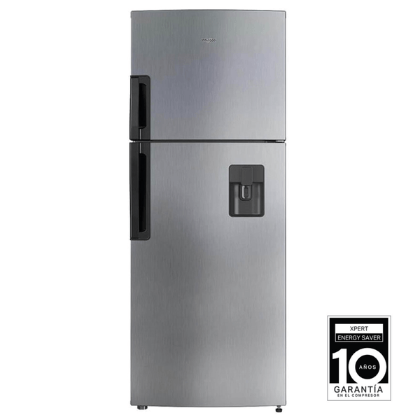 Nevera No Frost Congelador Superior Whirlpool Wrj45Aktww 435 Lts Gris