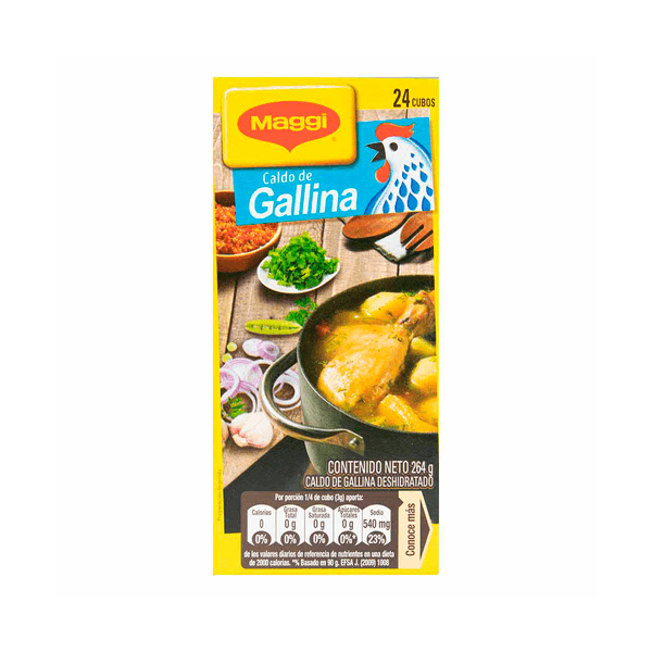 Caldo De Gallina Deshidratado Maggi x 264 Gr x 24 Cubos